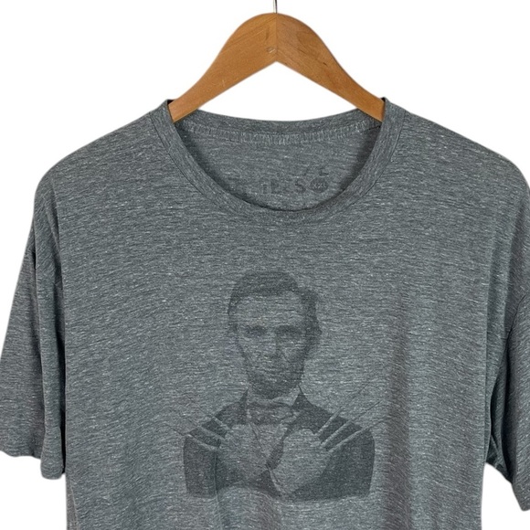 TS118 Men’s Chive Tees Abraham Lincoln Wolverine Paper Thin Triblend Shirt XXL - Picture 2 of 3